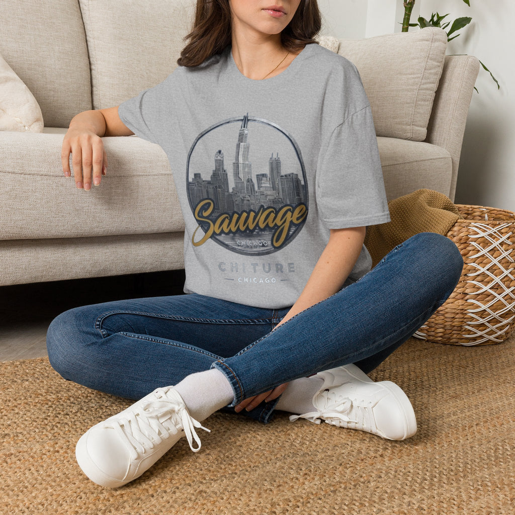 Chicago Skyline T-Shirt — 'Sauvage' Urban Cityscape Tee
