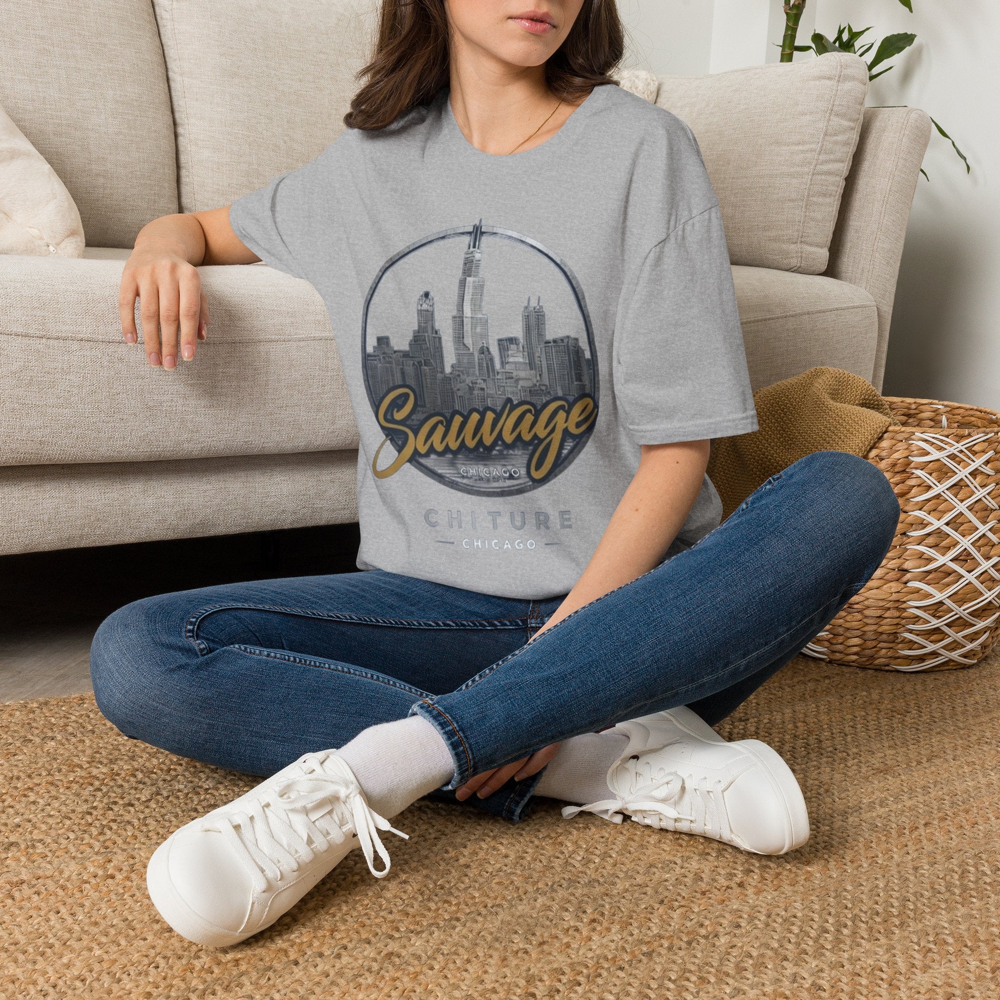 Chicago Skyline T-Shirt — 'Sauvage' Urban Cityscape Tee