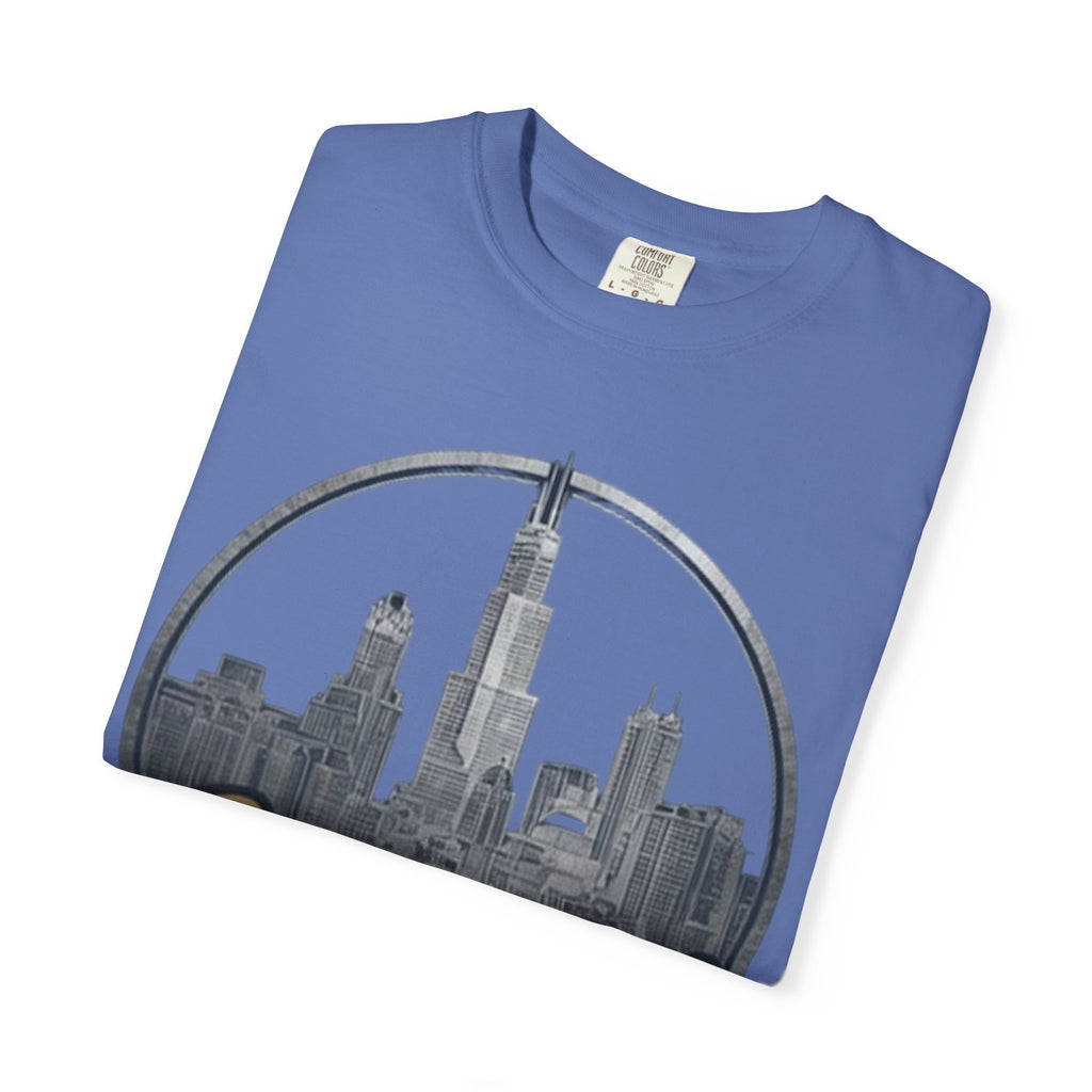 Chicago Skyline T-Shirt — "Sauvage" Graphic Tee Gold