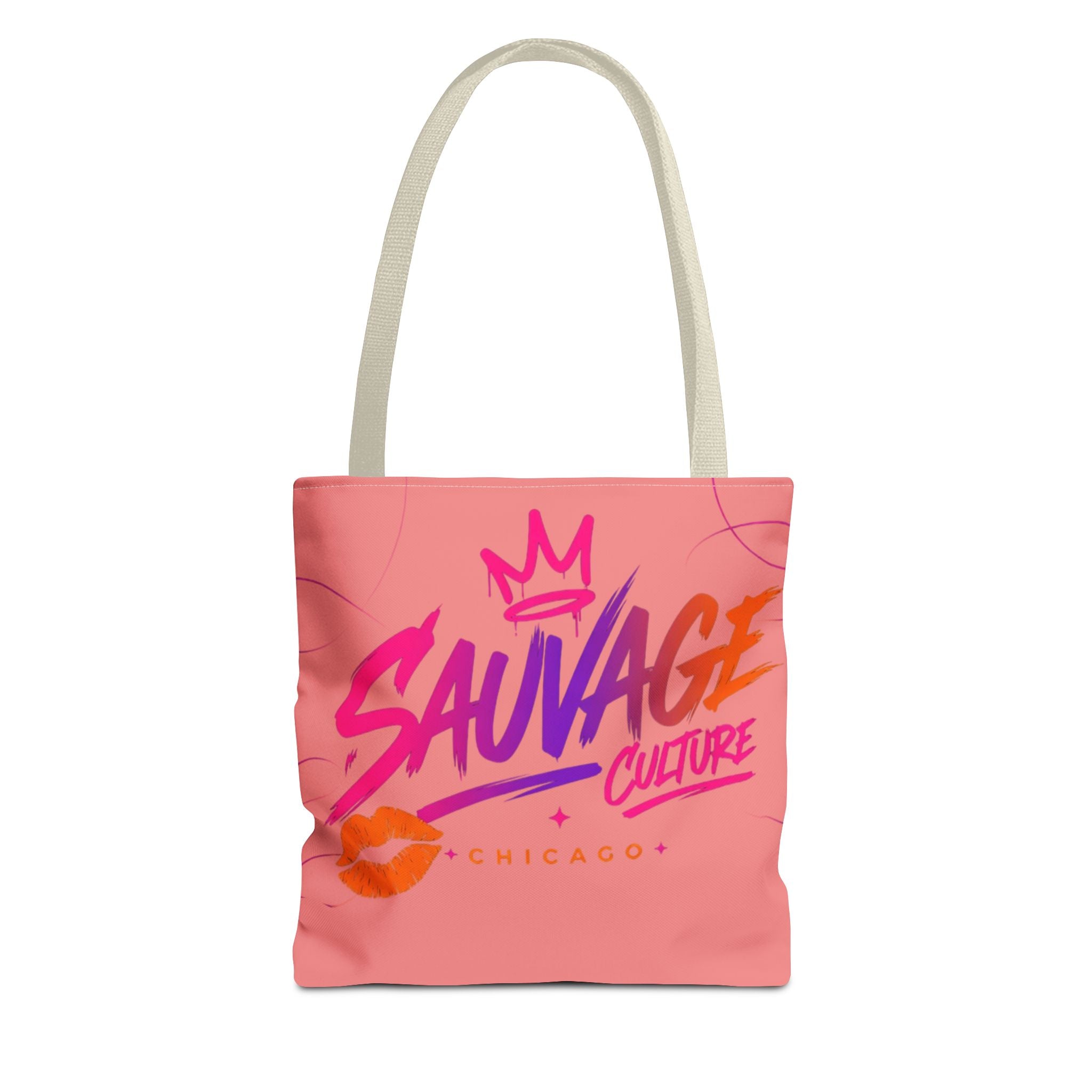 Sauvage Culture Tote Bag — Pink Graphic Shopper