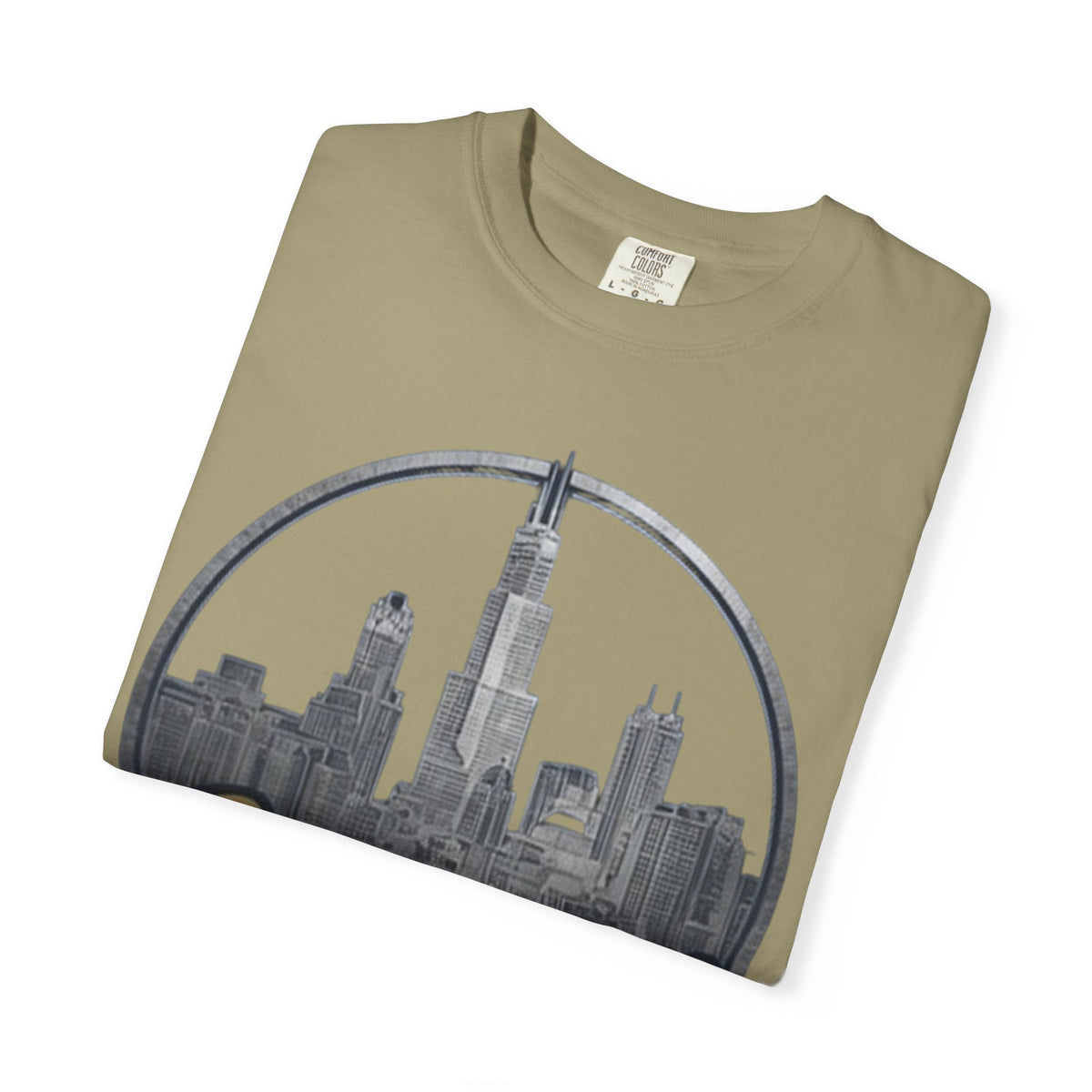 Chicago Skyline T-Shirt — "Sauvage" Graphic Tee Gold
