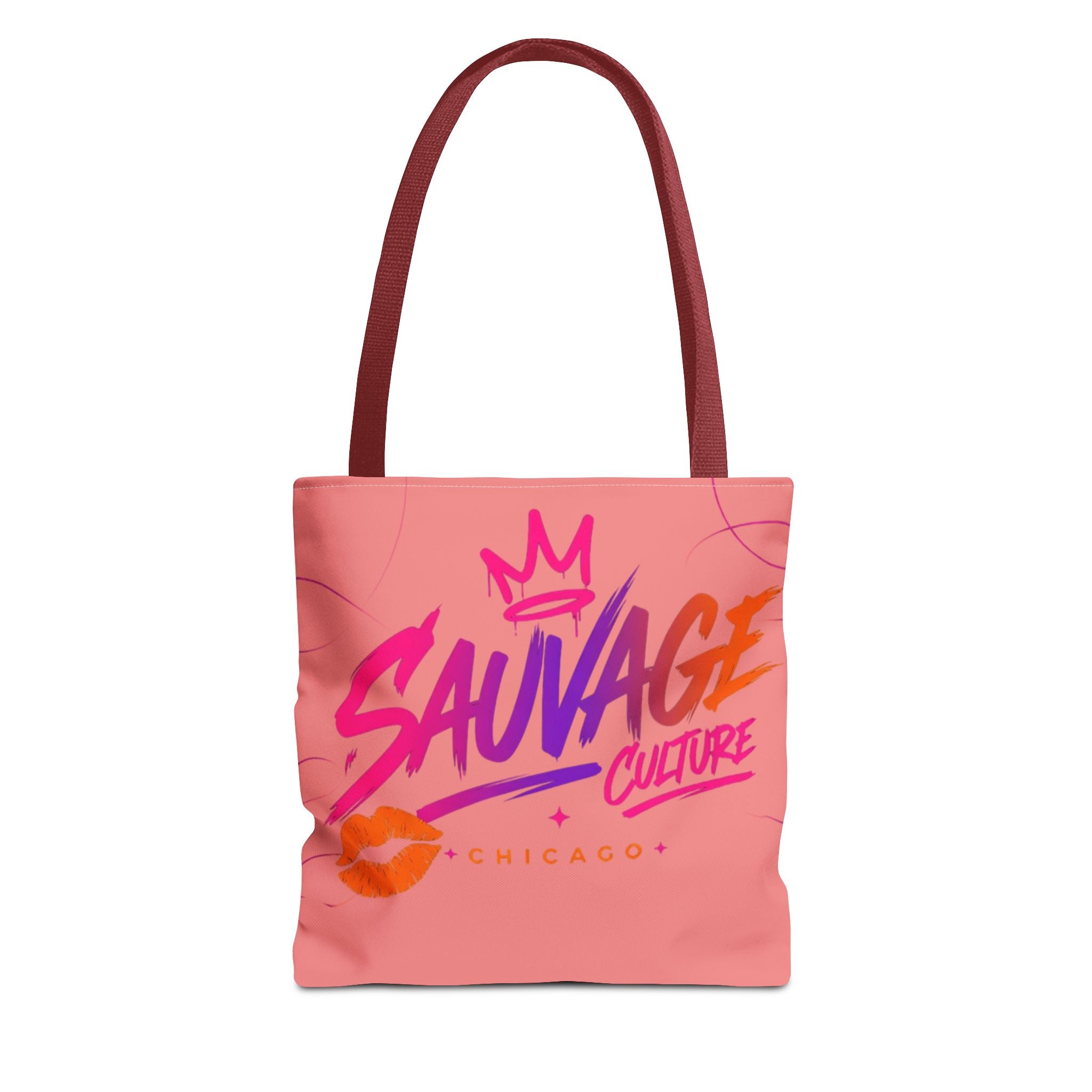 Sauvage Culture Tote Bag — Pink Graphic Shopper